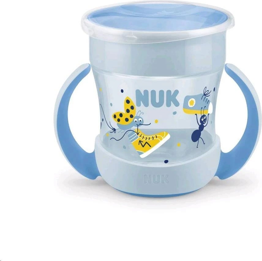 Gotë trajnimi 360° me kapak NUK Mini Magic, 160 ml, pa BPA, blu