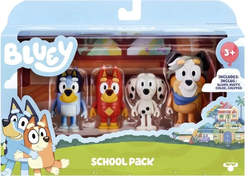 Set figurina Bluey Tm Toys BLU13052, 4 copë, plastikë, shumëngjyrëshe