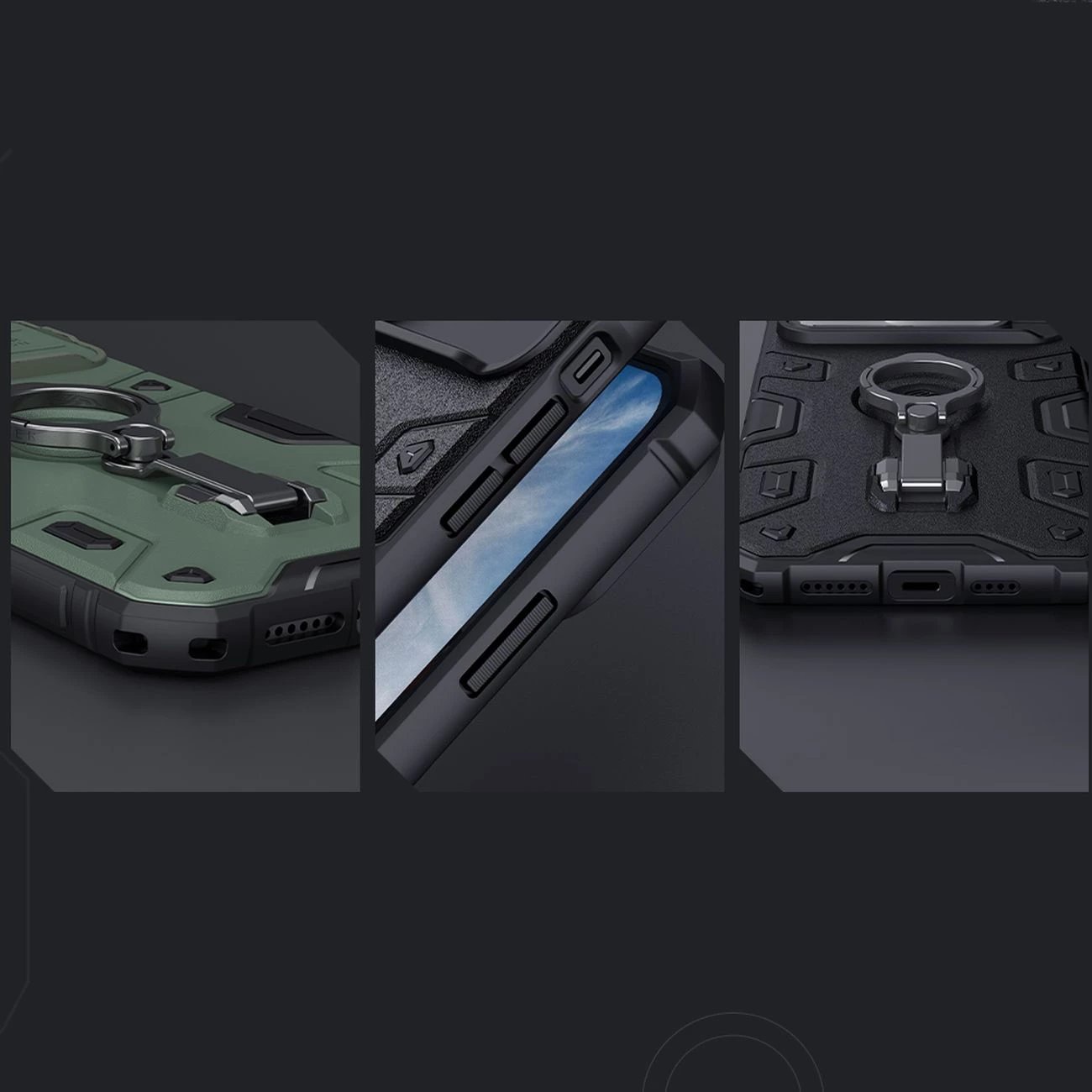 Mbështjellës Nillkin CamShield Armor Pro për iPhone 14 Plus, me kapak kamere, mbajtëse gishti dhe stand, Blu Mbështjellës Nillkin CamShield Armor Pro për iPhone 14 Plus, me kapak kamere, mbajtëse gishti dhe stand, Blu