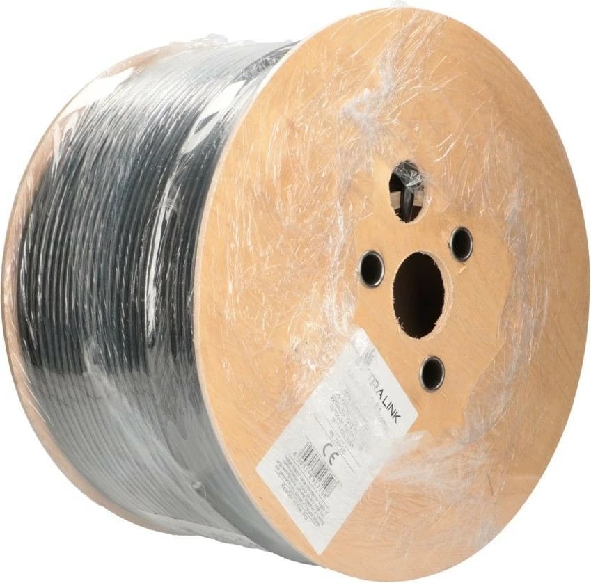 Kabllo rrjeti Extralink Cat6 F/UTP, 305m, e zezë