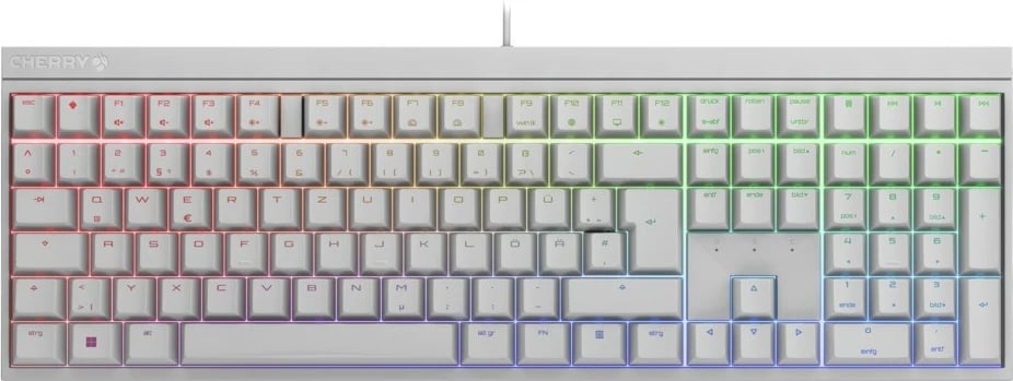 Tastierë Cherry MX 2.0S RGB, Wired, USB, QWERTZ, e bardhë