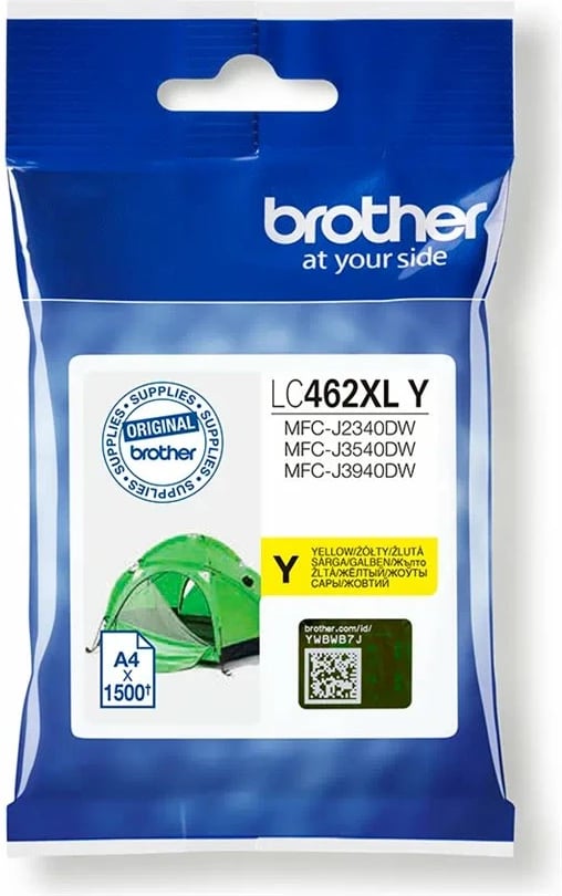 Toner Brother LC462XLY, Yellow, për MFC-J2340DW/J3540DW/J3940DW, 1500 faqe