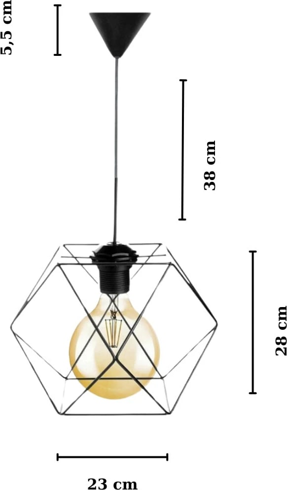 Llambë tavani Opviq, model LB054, metal i zi