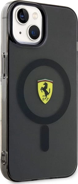 Mbështjellës Ferrari Translucent MagSafe për iPhone 14 6.1", i zi