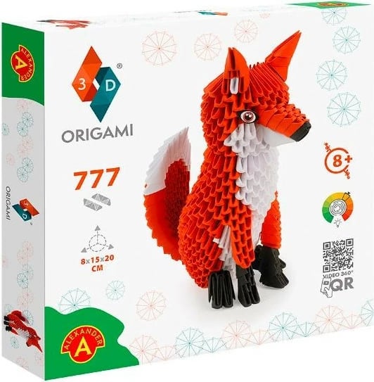 Set origami 3D Alexander Lis, 777 pjesë, portokalli/e bardhë/e zezë