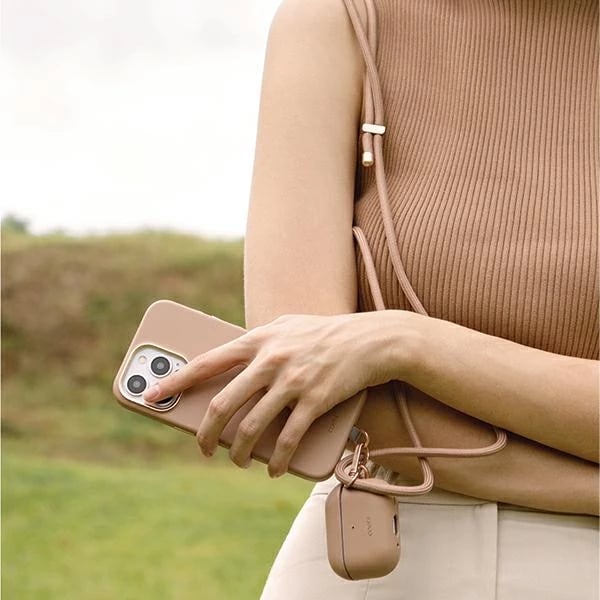 Mbështjellës UNIQ Coehl Haven për AirPods Pro 2, MagSafe, krem