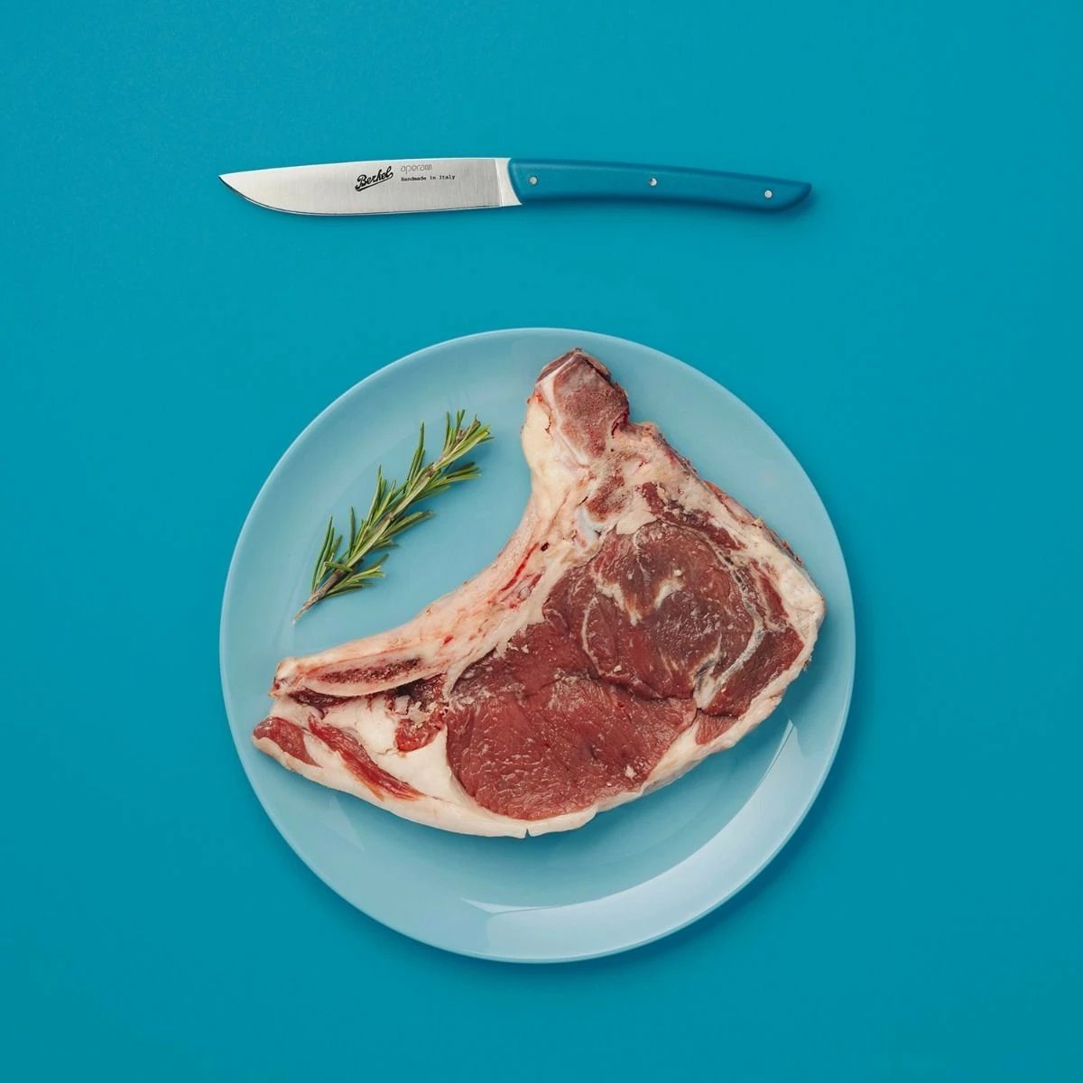 Thikë bifteku Berkel KCO4SW11SRPBL, 11 cm, çelik inox, 4 copë, blu