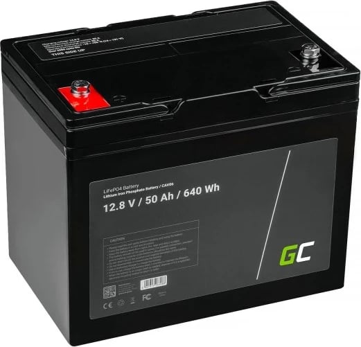 Bateri për veturë Green Cell CAV06, 50 Ah, 12.8 V, Marine / Leisure