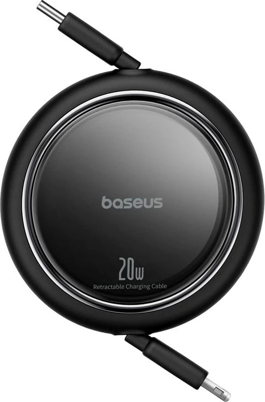 Kabllo karikimi Baseus Free2Pull, USB C në Lightning, 1 m, 20 W, E zezë