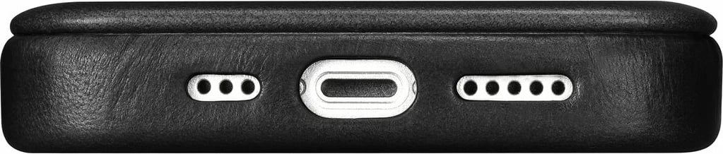 Mbështjellës iCarer Oil Wax Premium Leather Folio për iPhone 14 Plus, MagSafe, i zi Mbështjellës iCarer Oil Wax Premium Leather Folio për iPhone 14 Plus, MagSafe, i zi