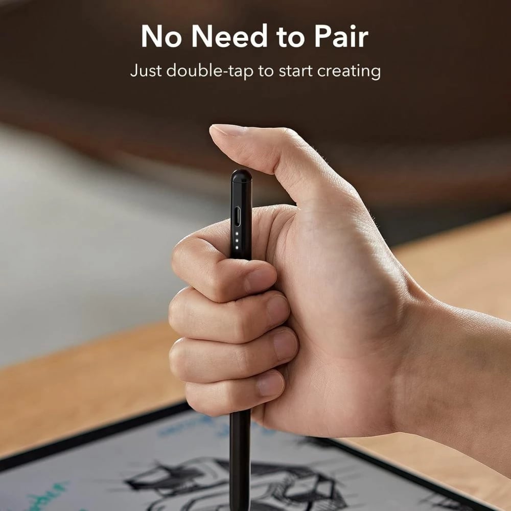 Stilolaps digjital ESR Digital+ Magnetic për iPad, i zi