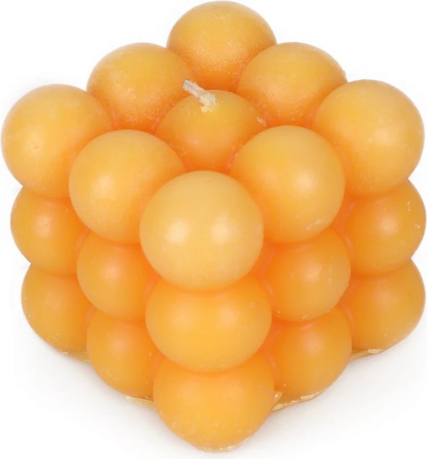 Qiri dekorativ Square Bubble, ngjyrë e verdhë, Evila Originals