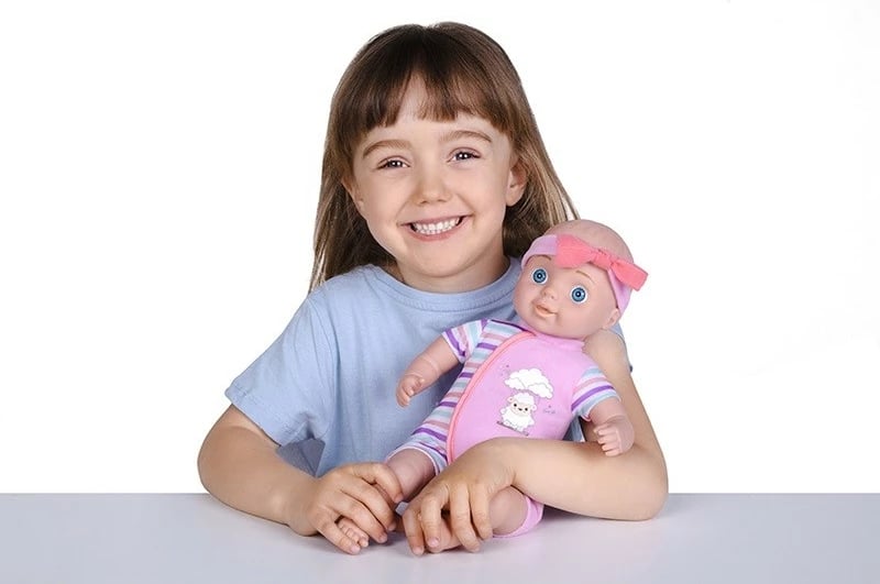 Kukull lodër Natalia Sweet Little One 33 cm me aksesorë, rozë