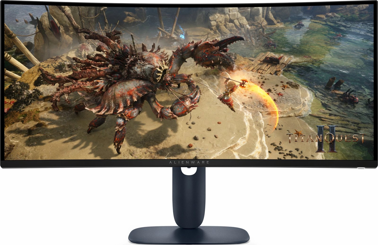Monitor Alienware DELL AW3425DWM, 34 inç, WQHD, LCD, i zi/blu