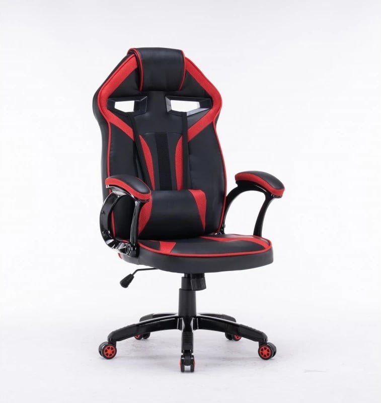 Karrige për gaming Swivel, e kuqe/zezë