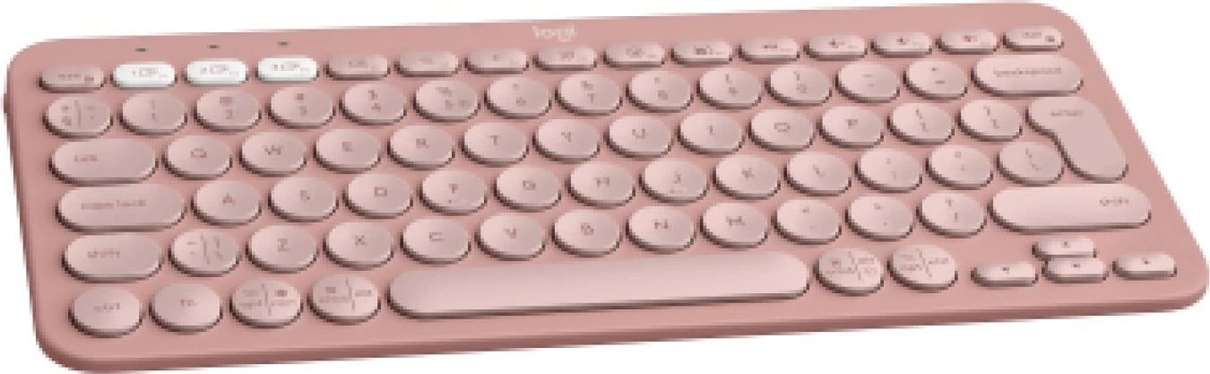 Tastierë mini Logitech Pebble Keys 2 K380s, wireless, Bluetooth, QWERTY, rozë