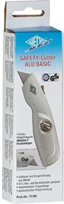 Thikë prerëse WEDO 78 808, 151mm, trup alumini, teh inox, argjend