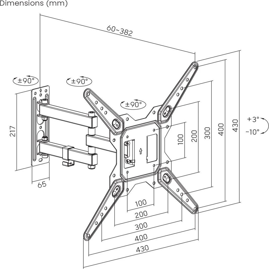 Mbajtës TV ose monitor Maclean MC-701N, i zi