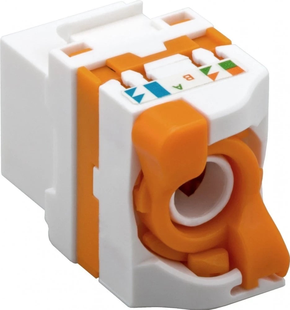 Konektor Techly Keystone RJ45 UTP Cat6 për PoE, bardhë