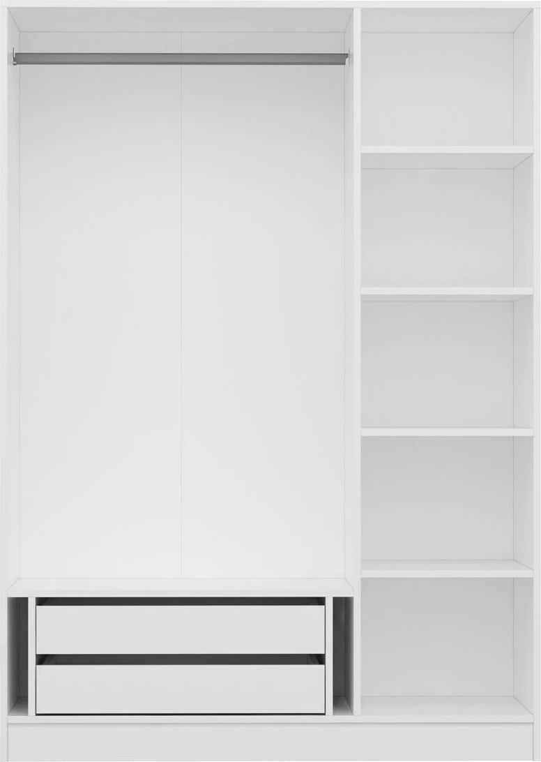Dollap Skye Decor, ngjyrë e bardhë, 135x210x52 cm