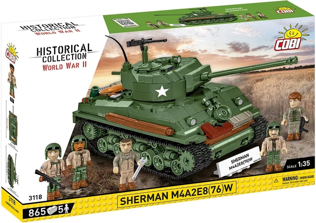 Model Sherman M4A2E8 (76)W COBI, Koleksioni Historik, Plastik