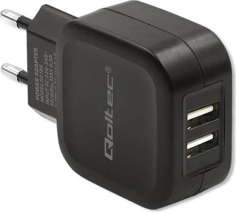 Karikues Qoltec 50186, 17W, 5V, 3.4A, 2xUSB