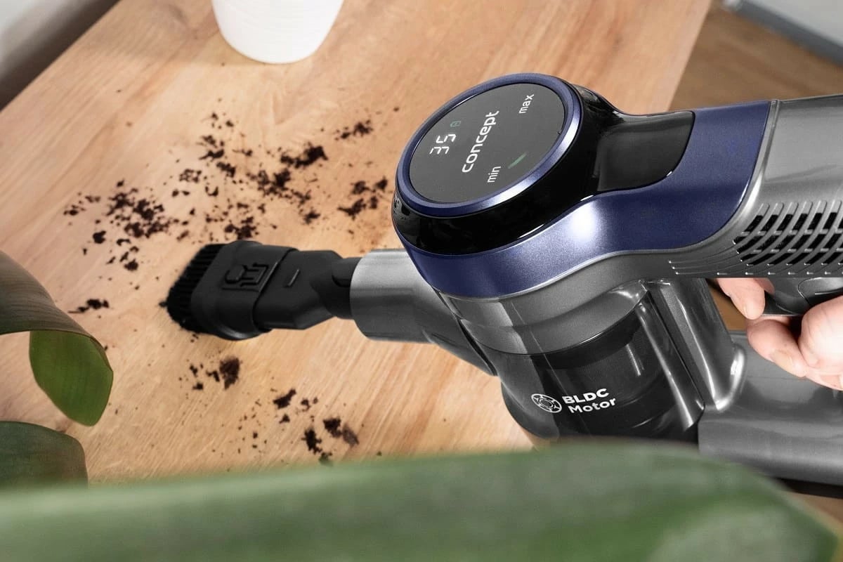 Fshesë elektrike pa kabllo Concept VP6040, 2-në-1, 1L, Blu e errët