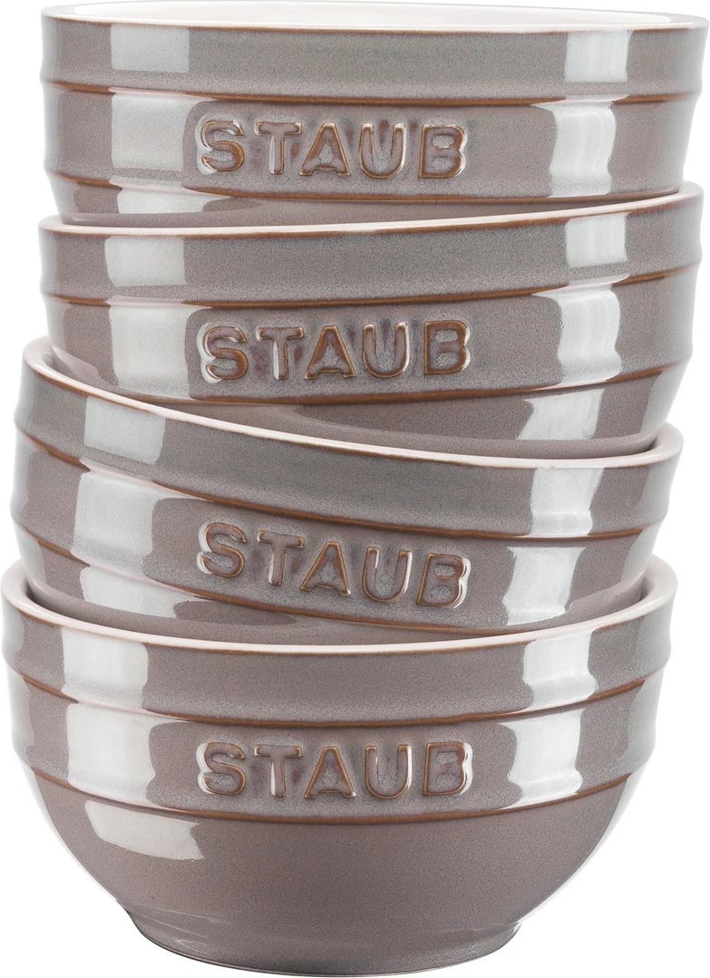 Set tasash STAUB 12 cm, gri antike, 4 copë