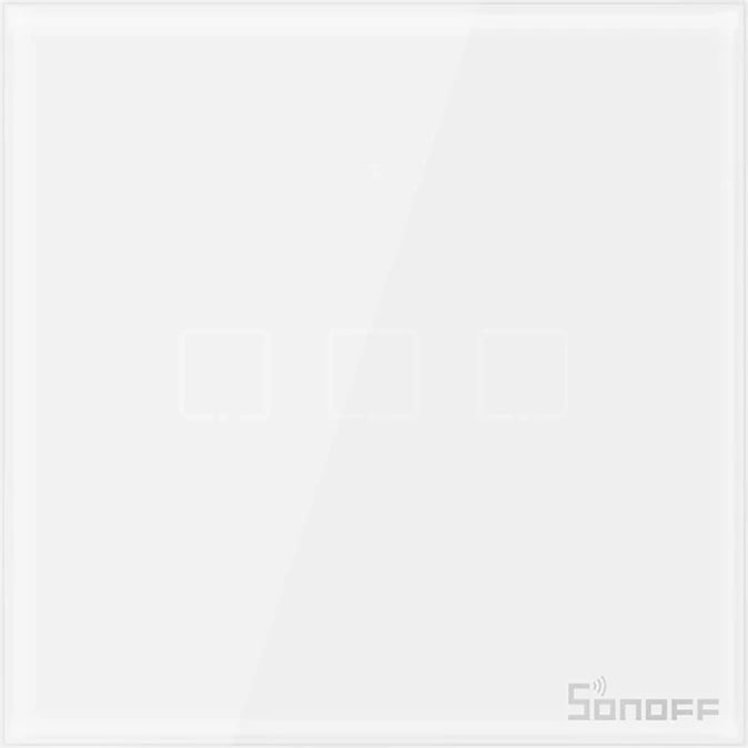 Switch i mençur Sonoff T0EU3C-TX, 3 kanale, WiFi, i bardhë