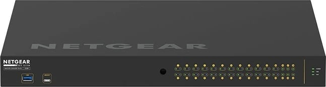 Switch i menaxhueshëm NETGEAR M4250-26G4XF-PoE+, 24 porte Gigabit, 4 SFP+, PoE+, rackmount, i zi