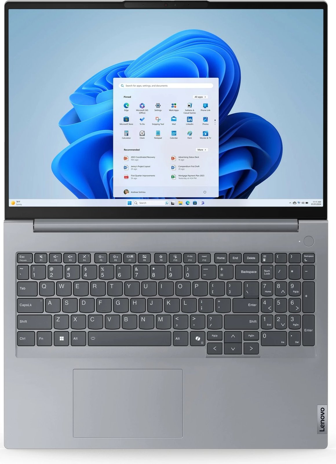 Laptop Lenovo ThinkBook 16 G7 ARP, Ryzen 5, 32GB RAM, 1TB SSD, Arctic Grey