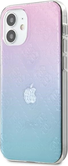 Mbështjellës Guess GUHCP12S3D4GGBP për iPhone 12 mini 5.4", 4G 3D Pattern, blu-rozë