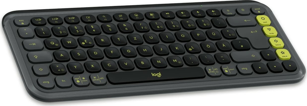 Tastierë dhe Maus Logitech POP ICON COMBO, Wireless, Bluetooth, QWERTZ, Graphite, Green