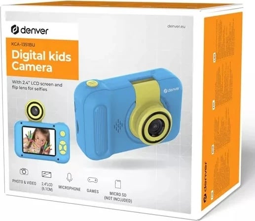 Kamerë digjitale për fëmijë Denver KCA-1351, 2" LCD, Blu