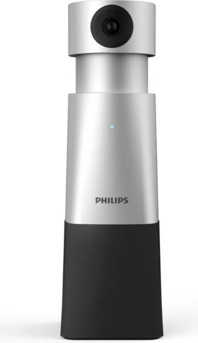 Kamerë konferencash Philips PSE0550/00 me mikrofon të integruar, 4K, Full HD, USB, e zezë/argjendtë