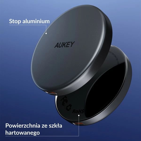 Karikues wireless AUKEY LC-MC10 MagSafe Qi2 15W, USB-C, i zi