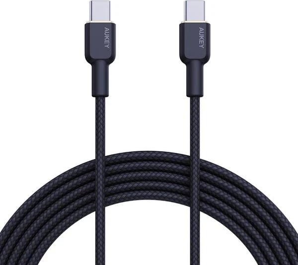 Kabllo AUKEY CB-NCC2 USB-C Type-C PD 60W 3A 1.8m Nylon e Zezë