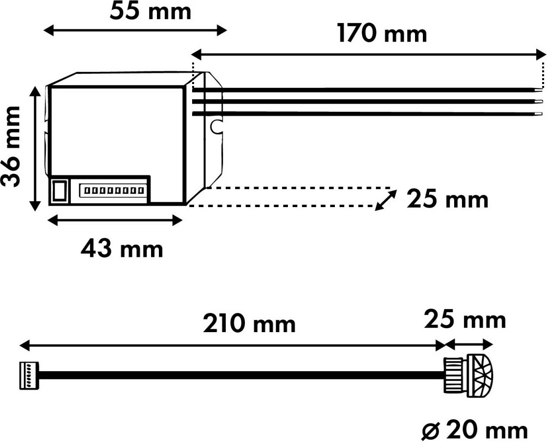 Sensor lëvizjeje PIR Maclean MCE32 V, 12-24V DC, 360°, i bardhë