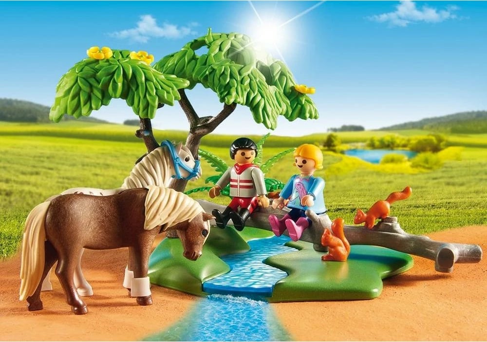Set lodrash Playmobil Country Horseback Ride, 40 pjesë, shumëngjyrësh