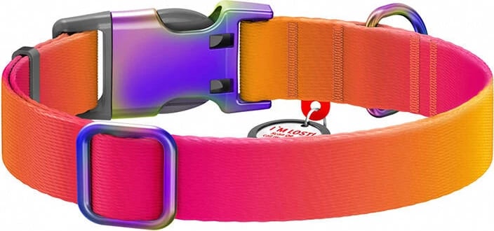 Jakë qeni Waudog, najlon me QR kod, L, portokalli