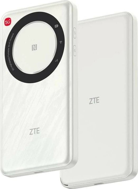 Router mobil ZTE U30 Air 5G, Wi-Fi 6, bateri 4500mAh, bardhë