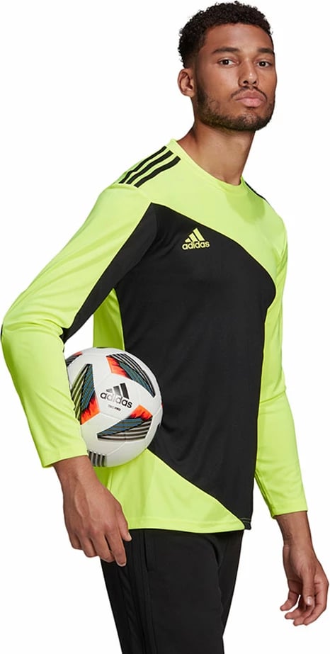 Fanellë portieri adidas për meshkuj, e zezë-lemon