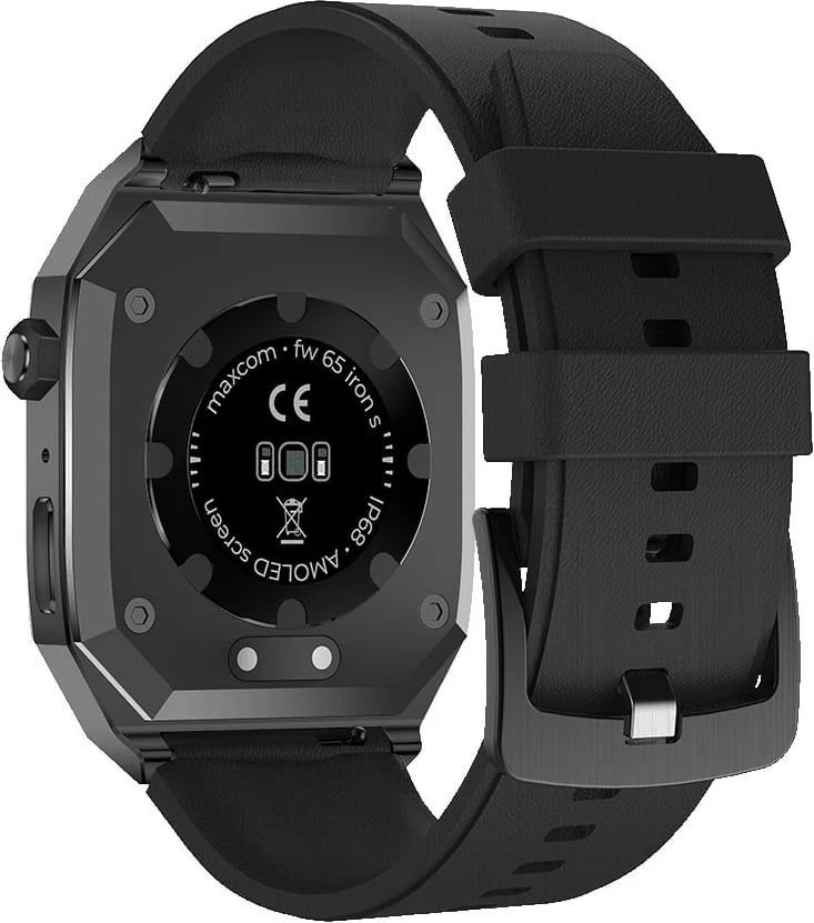 Smartwatch Maxcom FW65 Iron S, 1.91", AMOLED, 128 MB, Bluetooth, Grafit, Set me 2 rripa
