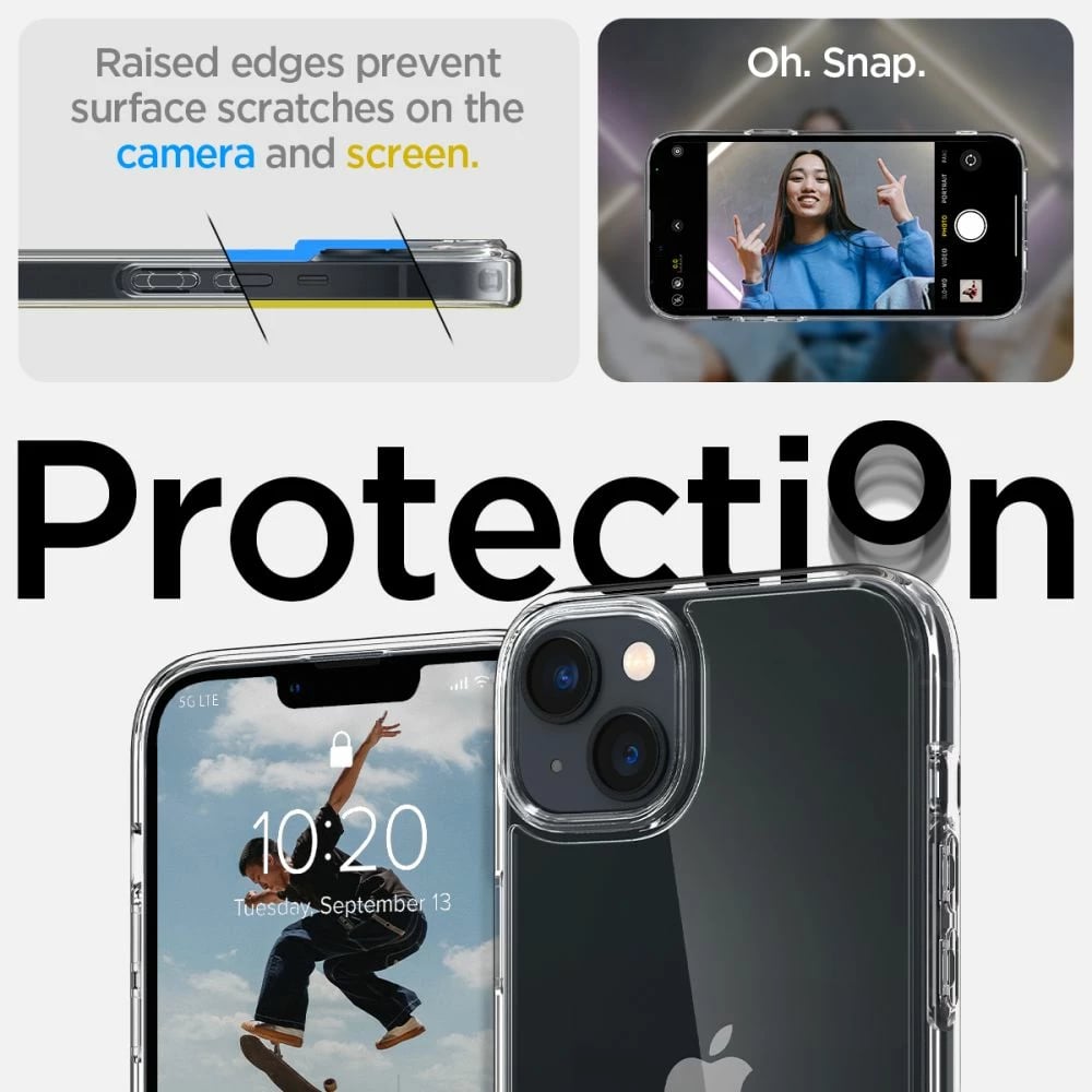 Mbështjellës Spigen Ultra Hybrid për iPhone 14 Plus, Transparent
