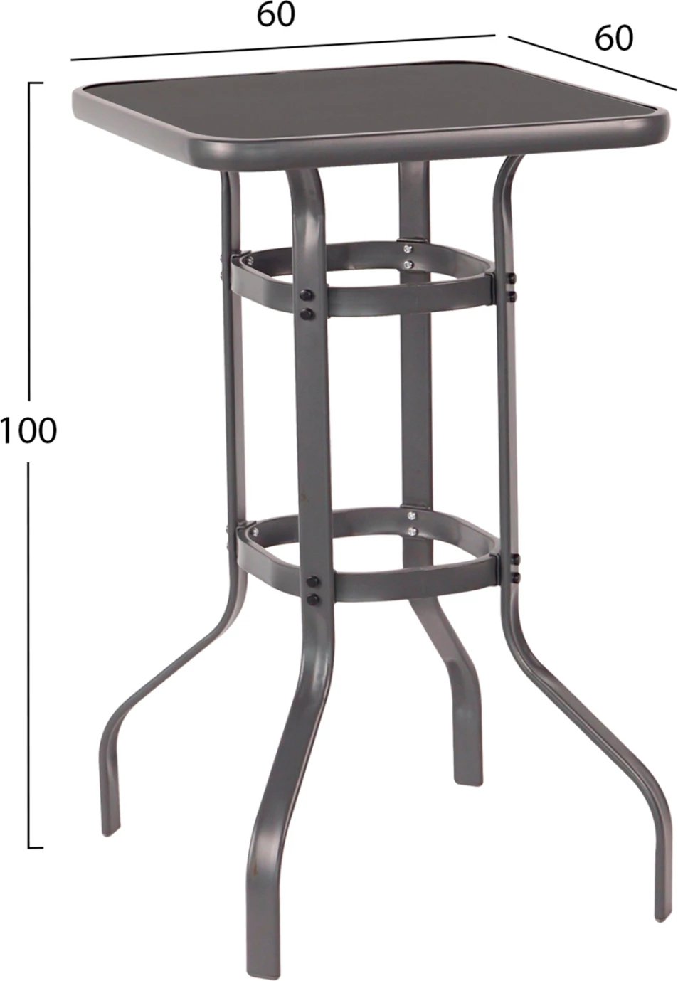 Set salloni për jashtë 3 pjesë Laura FH21055 metal & alumin i zi