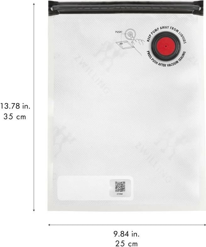 Qese vakumi Zwilling FRESH & SAVE 4L, set 10 copë, transparente Qese vakumi Zwilling FRESH & SAVE 4L, set 10 copë, transparente
