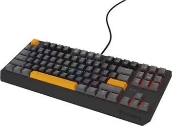 Tastierë mekanike GENESIS Thor 230 TKL, QWERTY, RGB, Wireless + Bluetooth + USB, Zezë/Gri/Portokalli