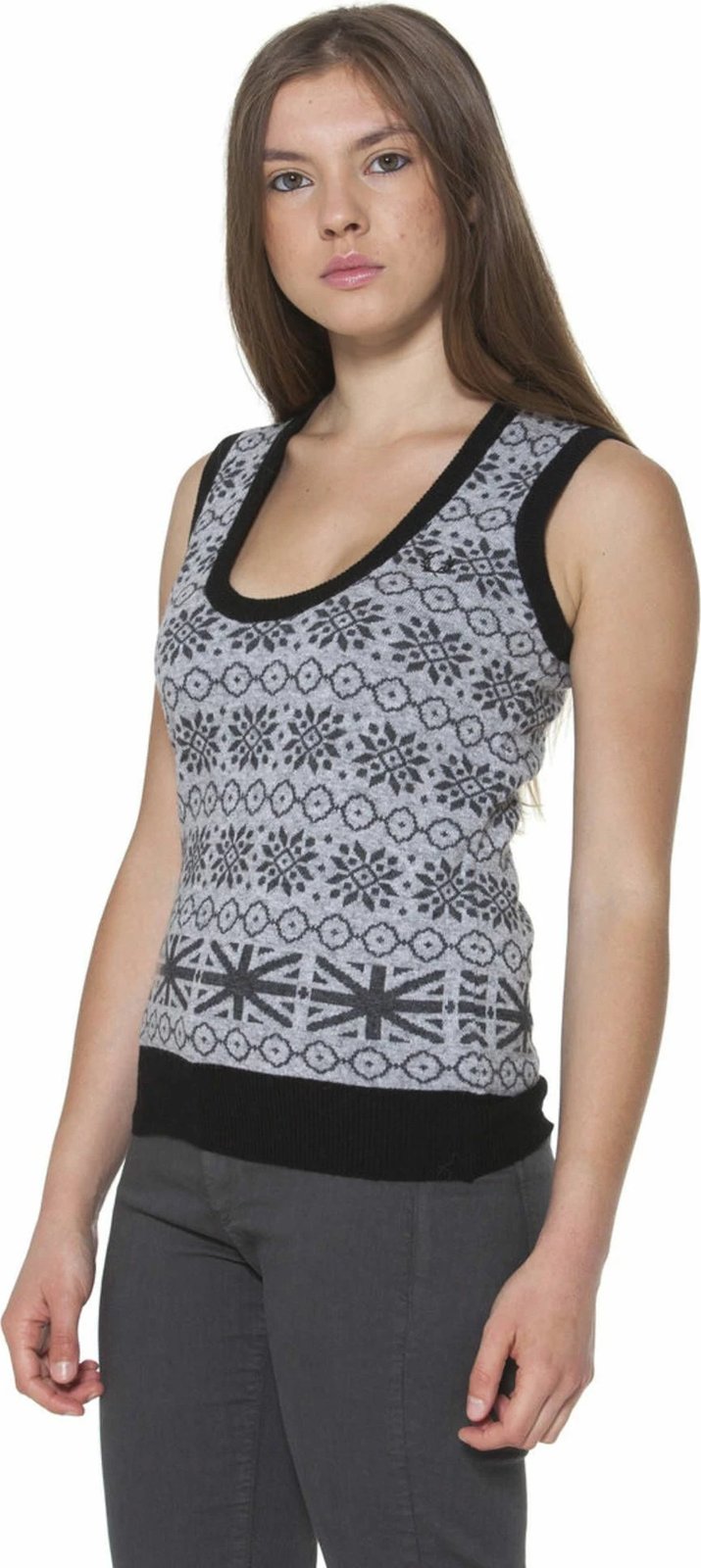 Jelek për femra FRED PERRY, gri