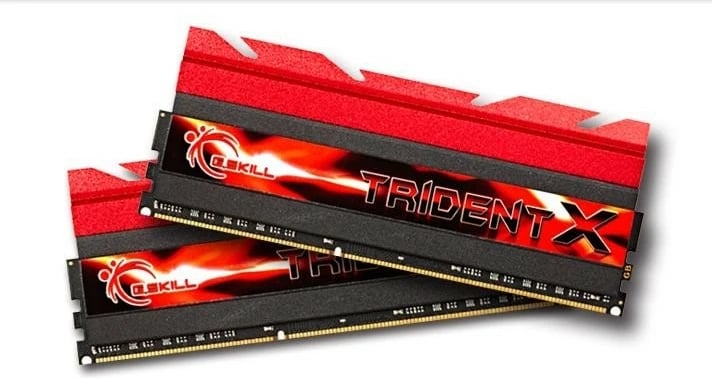 RAM memorje G.SKILL TridentX F3-2400C10D-16GTX, 16GB (2x8GB), DDR3, 2400MHz, CL10, me radiator, Kuqe