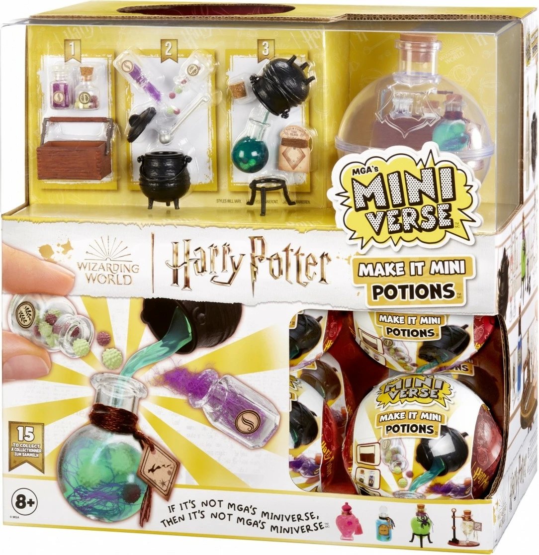 Set figurina Miniverse Harry Potter Make It Mini Potions, MGA, 15 copë